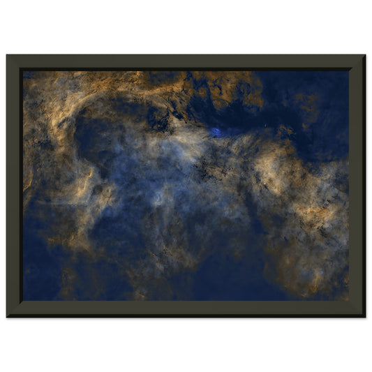 Museum-Quality Matte Paper Metal Framed Print - NGC6914. (Starless).