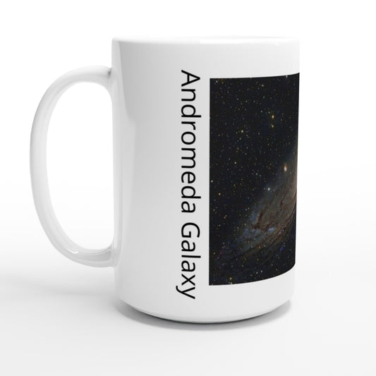 White 15oz Ceramic Mug - Andromeda Galaxy