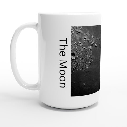 White 15oz Ceramic Mug - The Moon