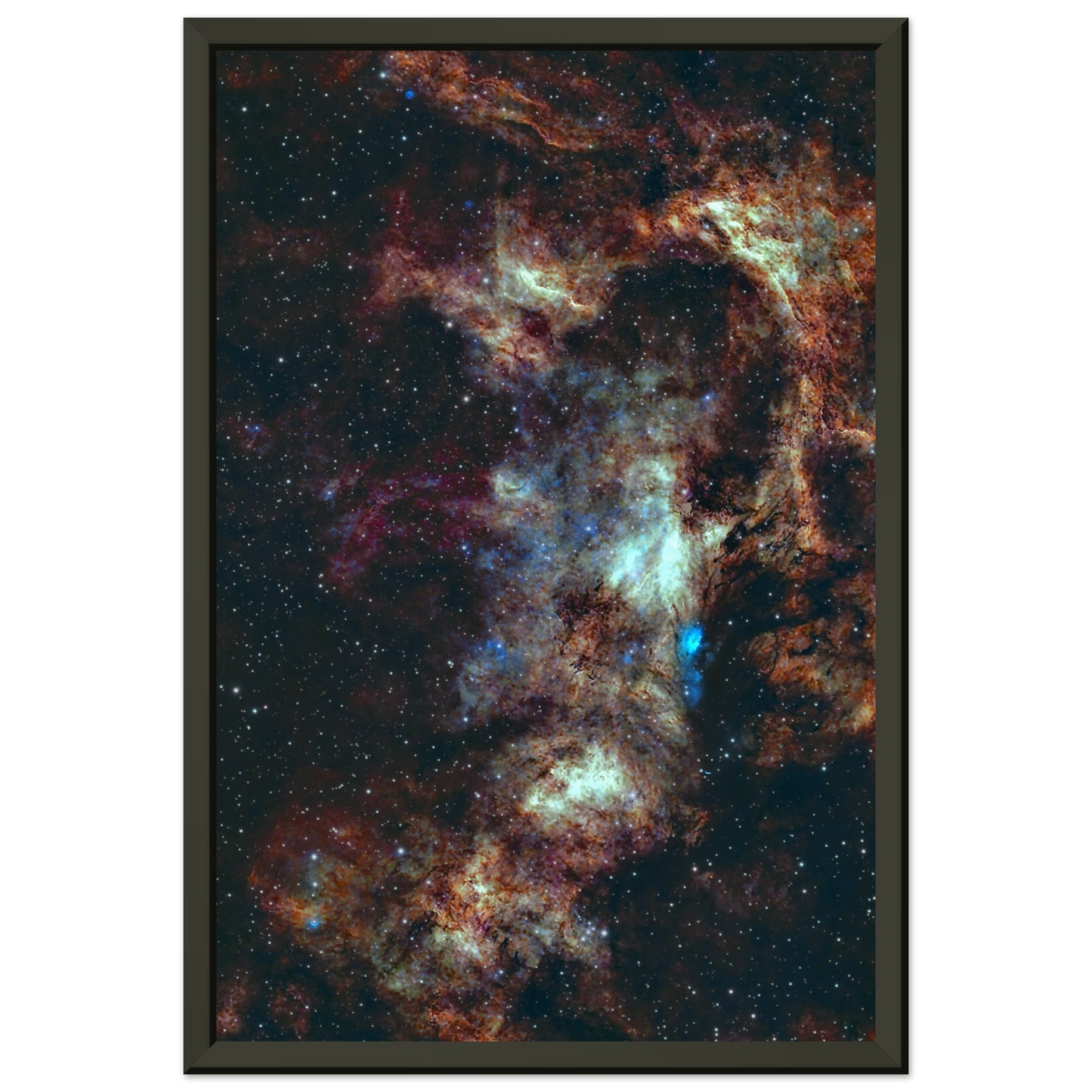 Classic Semi-Glossy Paper Metal Framed Print. - NGC 6914.